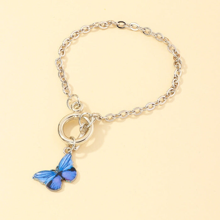 Wholesale butterfly bracelet coarse chain alloy bracelet JDC-BT-NZ039 Bracelet 奈珠 BZ1213zise Wholesale Jewelry JoyasDeChina Joyas De China