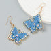 Wholesale butterfly fancy color diamond insect alloy earrings JDC-ES-JL952 Earrings 氿乐 Wholesale Jewelry JoyasDeChina Joyas De China