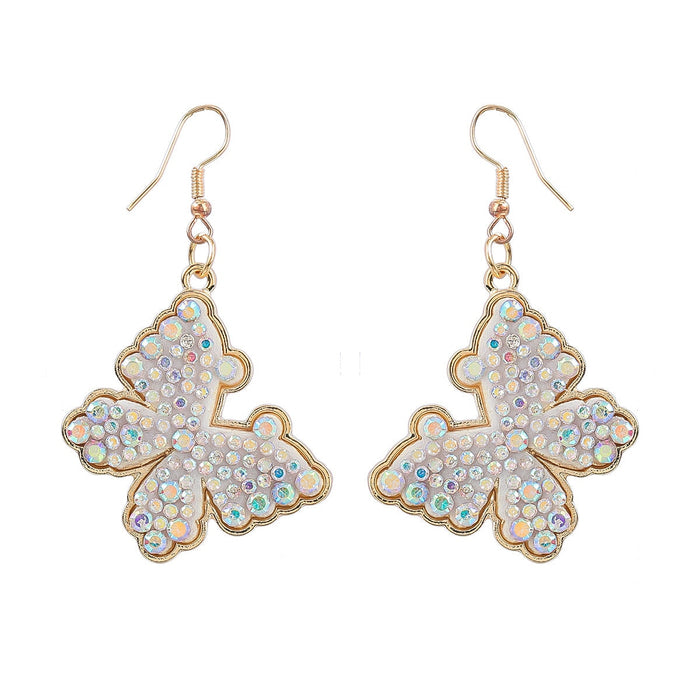 Wholesale butterfly fancy color diamond insect alloy earrings JDC-ES-JL952 Earrings 氿乐 Wholesale Jewelry JoyasDeChina Joyas De China