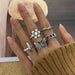 Wholesale Butterfly Genie Dice Chain Joint Alloy Ring Set 6 Piece Set JDC-RS-F086 Rings 韩之尚 Wholesale Jewelry JoyasDeChina Joyas De China
