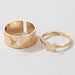 Wholesale Butterfly Love Star Moon Alloy Couple Ring Set JDC-RS-RL047 Rings 瑞列 Butterfly Gold one size Wholesale Jewelry JoyasDeChina Joyas De China