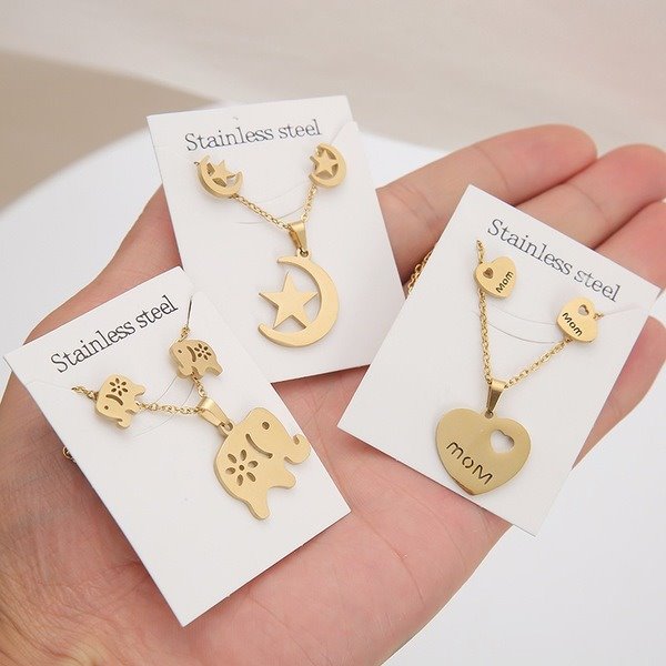 Wholesale Butterfly Unicorn Stainless Steel Stud Earrings Necklace Set JDC-NE-000 necklace JoyasDeChina Wholesale Jewelry JoyasDeChina Joyas De China