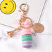 Wholesale Cake Macaron Resin Metal Keychain JDC-KC-FeiRun042 Keychains 飞润 pink green purple OPP Wholesale Jewelry JoyasDeChina Joyas De China