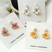 Bulk Jewelry Wholesale candy color alloy small flower Pearl Earrings JDC-ES-sf049 Wholesale factory from China YIWU China