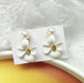 Bulk Jewelry Wholesale candy color alloy small flower Pearl Earrings JDC-ES-sf049 Wholesale factory from China YIWU China