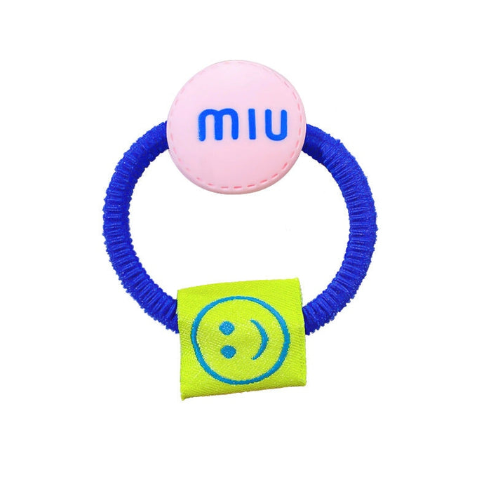 Wholesale candy color Miu bean letter smiling face Hair Scrunchies (F) JDC-HS-GSHX058 Hair Scrunchies 恒曦 Wholesale Jewelry JoyasDeChina Joyas De China