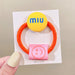 Wholesale candy color Miu bean letter smiling face Hair Scrunchies (F) JDC-HS-GSHX058 Hair Scrunchies 恒曦 4#organ Wholesale Jewelry JoyasDeChina Joyas De China