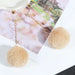 Wholesale Candy Color Rhinestone Hair Ball Earrings JDC-ES-GSMDD021 Earrings 萌豆豆 E1659-4 khaki Wholesale Jewelry JoyasDeChina Joyas De China