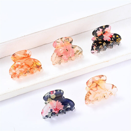 Wholesale candy color small flower diamond shape double tooth hairpin JDC-HC-YingT002 Hair Clips 迎泰 Wholesale Jewelry JoyasDeChina Joyas De China