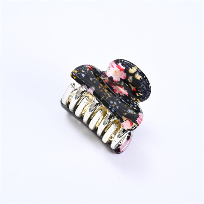 Wholesale candy color small flower diamond shape double tooth hairpin JDC-HC-YingT002 Hair Clips 迎泰 Wholesale Jewelry JoyasDeChina Joyas De China