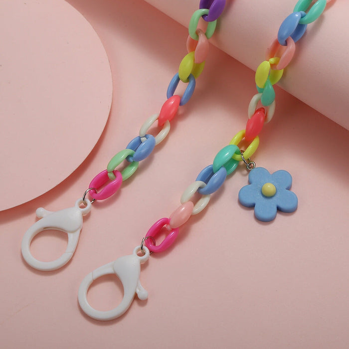 Wholesale Candy Contrast Acrylic Mask Chain JDC-MC-ZhanY020 Maskchain 展言 Mix Color Wholesale Jewelry JoyasDeChina Joyas De China