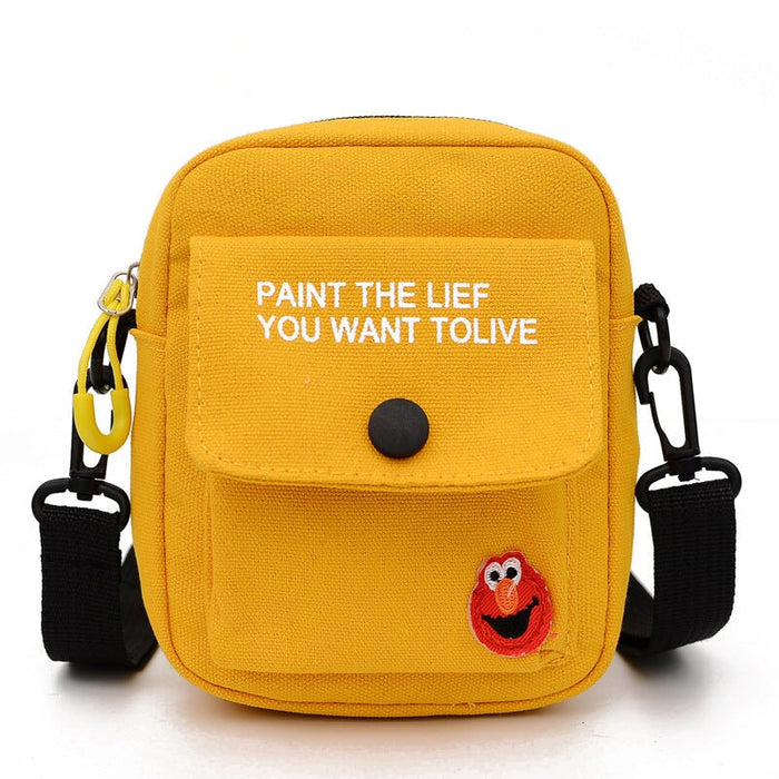 Wholesale canvas cross-body clutch shoulder bag JDC-SD-MJ007 Shoulder bag 麦嘉 Yellow2 Wholesale Jewelry JoyasDeChina Joyas De China