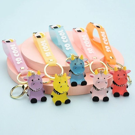 Wholesale Cartoon Acrylic Cow Keychain JDC-KC-WS135 Keychains 围颂 Wholesale Jewelry JoyasDeChina Joyas De China