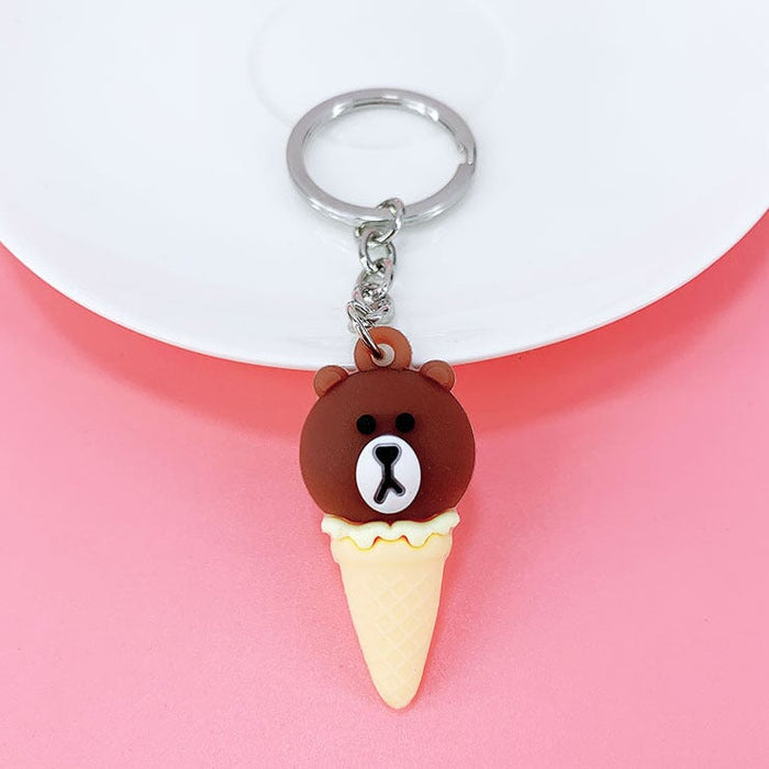 Wholesale cartoon animal ice cream alloy keychain MOQ≥ 10 JDC-KC-yongz008 Keychains 永泽 5 Wholesale Jewelry JoyasDeChina Joyas De China