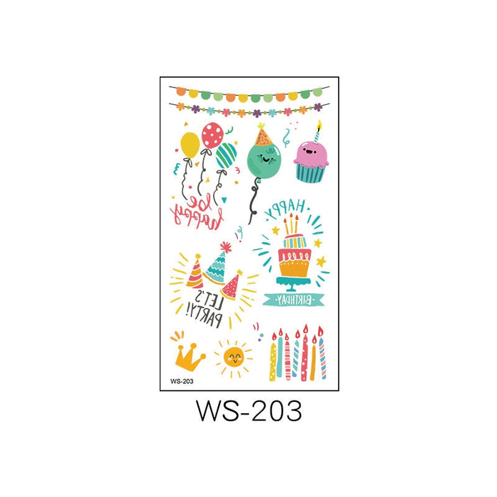 Wholesale Cartoon Birthday Party Waterproof Tattoo Stickers JDC-TS-XLM002 Sticker 星里美 Wholesale Jewelry JoyasDeChina Joyas De China