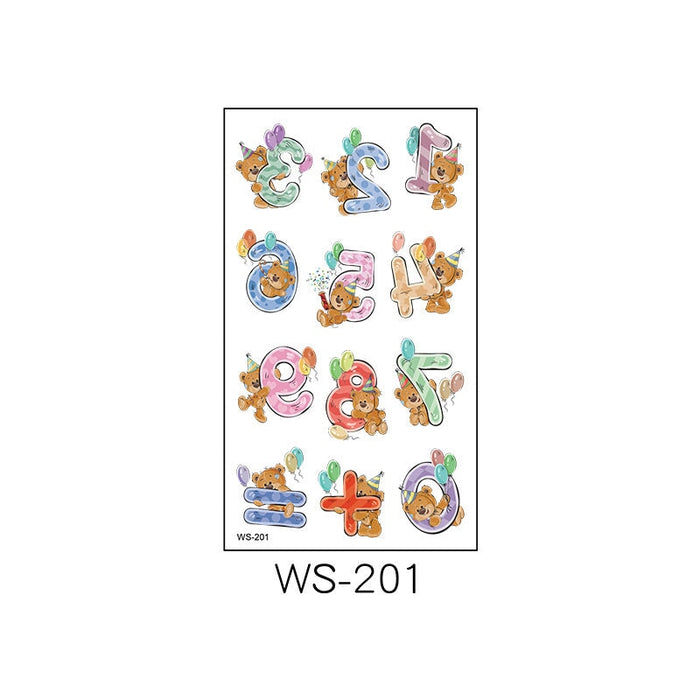 Wholesale Cartoon Birthday Party Waterproof Tattoo Stickers JDC-TS-XLM002 Sticker 星里美 Wholesale Jewelry JoyasDeChina Joyas De China