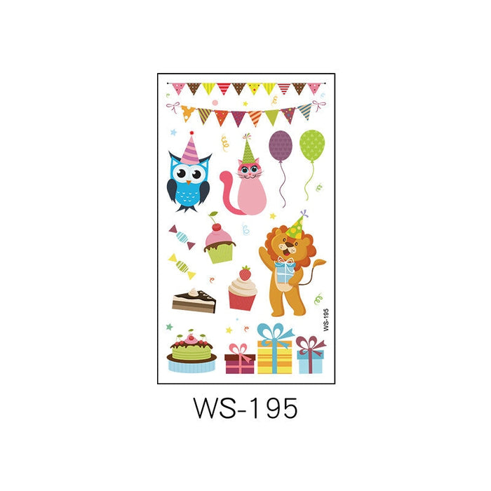 Wholesale Cartoon Birthday Party Waterproof Tattoo Stickers JDC-TS-XLM002 Sticker 星里美 Wholesale Jewelry JoyasDeChina Joyas De China