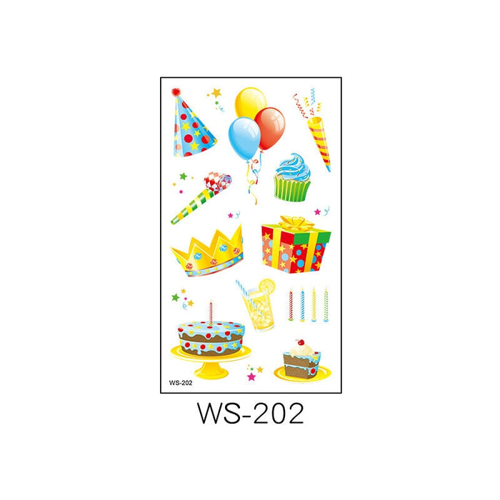 Wholesale Cartoon Birthday Party Waterproof Tattoo Stickers JDC-TS-XLM002 Sticker 星里美 Wholesale Jewelry JoyasDeChina Joyas De China