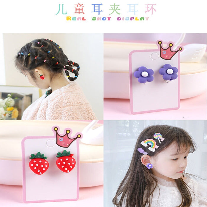 Wholesale Cartoon Earless Children's Ear Clips JDC-ES-Duor001 Earrings 朵蕊 Wholesale Jewelry JoyasDeChina Joyas De China