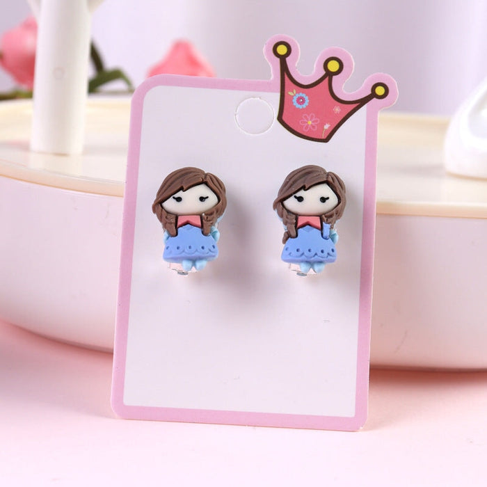Wholesale Cartoon Earless Children's Ear Clips JDC-ES-Duor001 Earrings 朵蕊 6 Wholesale Jewelry JoyasDeChina Joyas De China