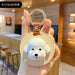 Wholesale Cartoon Leather Teddy Hardware Keychain JDC-KC-BaiM002 Keychains 百茂 white OPP Wholesale Jewelry JoyasDeChina Joyas De China