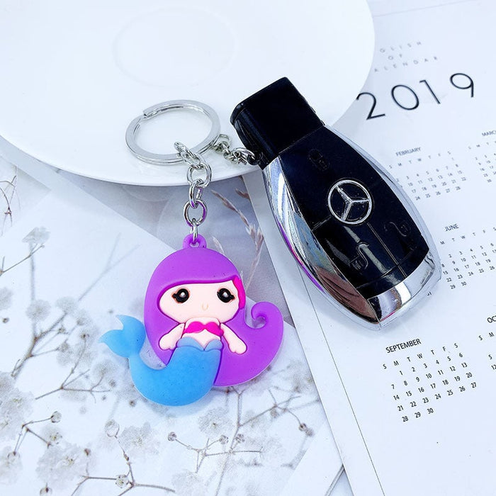 Wholesale cartoon mermaid alloy keychain MOQ≥ 10 JDC-KC-yongz007 Keychains 永泽 Wholesale Jewelry JoyasDeChina Joyas De China