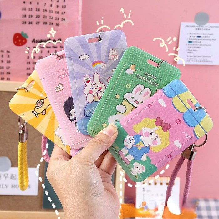 Wholesale Cartoon Plastic Card Holder PU Lanyard Keychain JDC-KC-Gangs003 Keychains 港升 Wholesale Jewelry JoyasDeChina Joyas De China