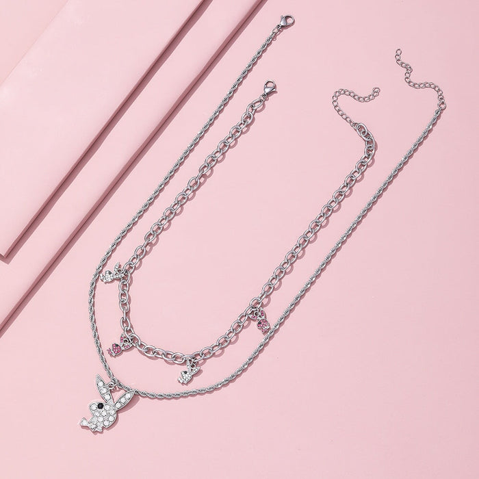 Wholesale cartoon rabbit diamond necklace JDC-NE-YiD002 necklaces 宜达 Wholesale Jewelry JoyasDeChina Joyas De China