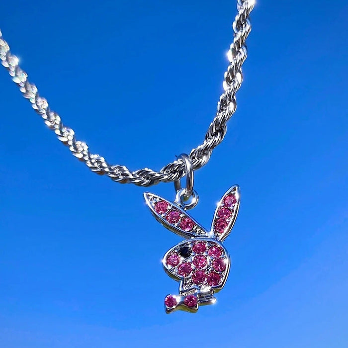 Wholesale cartoon rabbit diamond necklace JDC-NE-YiD002 necklaces 宜达 Wholesale Jewelry JoyasDeChina Joyas De China