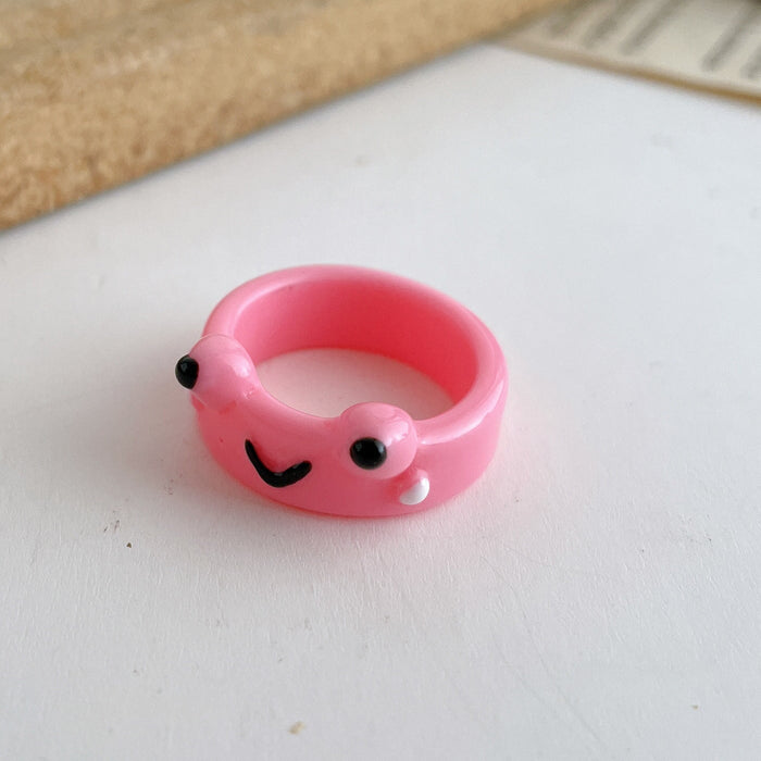 Wholesale cartoon resin frog ring JDC-RS-F084 Rings 韩之尚 Wholesale Jewelry JoyasDeChina Joyas De China
