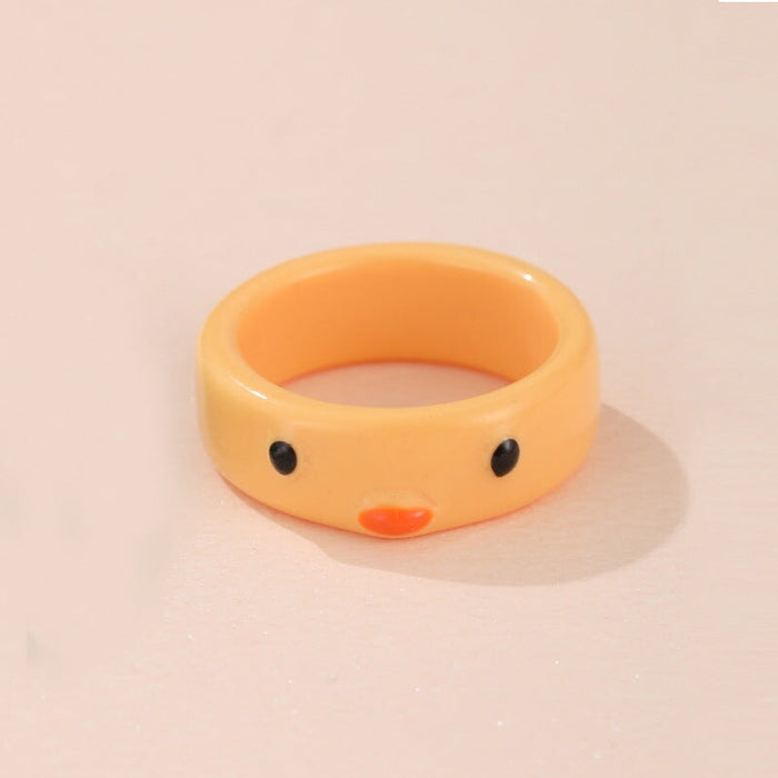 Wholesale cartoon resin frog ring JDC-RS-F084 Rings 韩之尚 5443301 Wholesale Jewelry JoyasDeChina Joyas De China