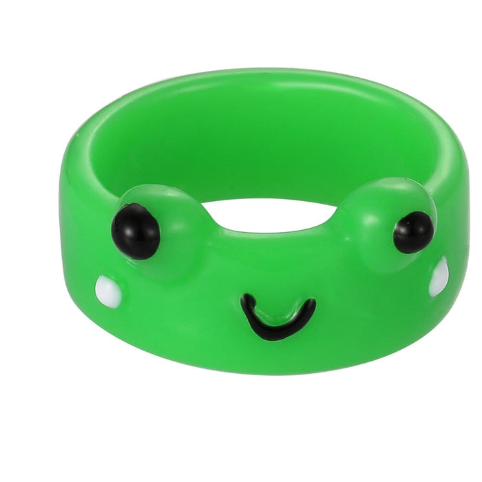 Wholesale cartoon resin frog ring JDC-RS-F084 Rings 韩之尚 5443302 Wholesale Jewelry JoyasDeChina Joyas De China