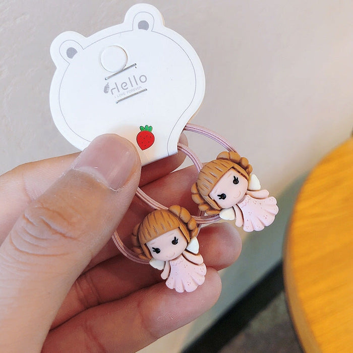 Wholesale cartoon rubber band children hair scrunchies MOQ≥5 JDC-HS-Shij009 Hair Scrunchies 世景 Wholesale Jewelry JoyasDeChina Joyas De China