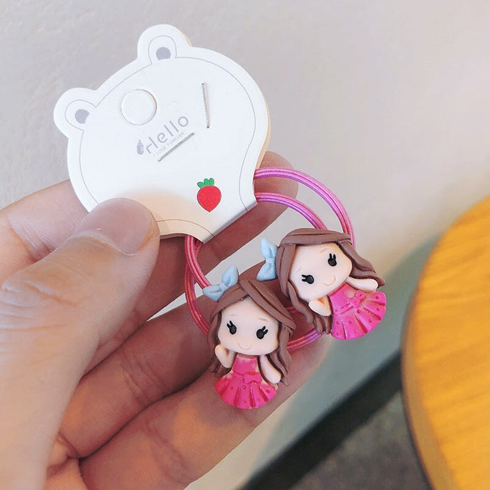 Wholesale cartoon rubber band children hair scrunchies MOQ≥5 JDC-HS-Shij009 Hair Scrunchies 世景 ROSE Wholesale Jewelry JoyasDeChina Joyas De China