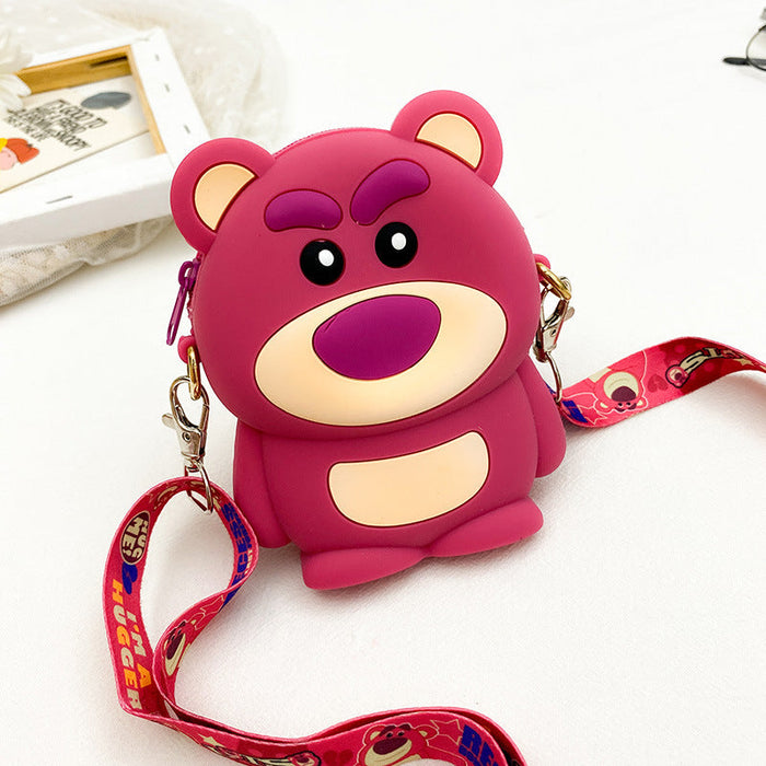 Wholesale cartoon silicone children's Shoulder Bags JDC-CB-GSHN009 Shoulder Bags JoyasDeChina Strawberry bear Wholesale Jewelry JoyasDeChina Joyas De China