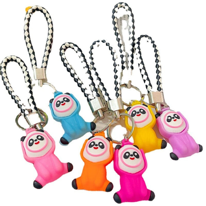 Wholesale Cartoon Silicone Panda Keychain (M) JDC-KC-Yonuo004 Keychains 柚诺 Wholesale Jewelry JoyasDeChina Joyas De China