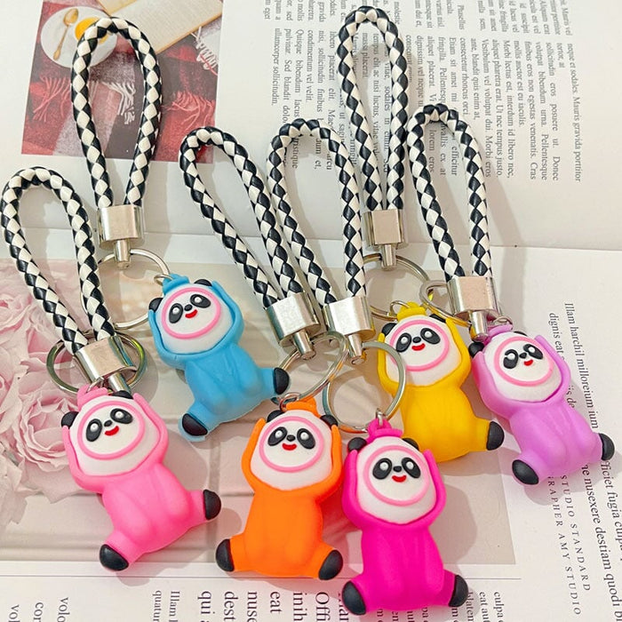 Wholesale Cartoon Silicone Panda Keychain (M) JDC-KC-Yonuo004 Keychains 柚诺 Wholesale Jewelry JoyasDeChina Joyas De China