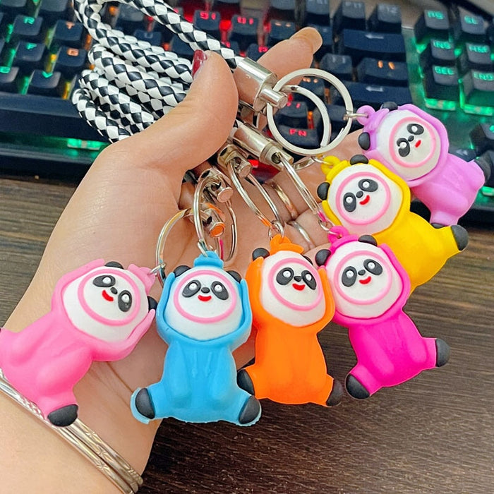 Wholesale Cartoon Silicone Panda Keychain (M) JDC-KC-Yonuo004 Keychains 柚诺 Wholesale Jewelry JoyasDeChina Joyas De China