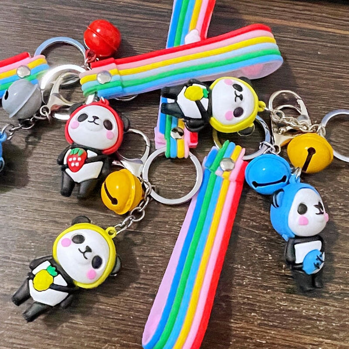 Wholesale Cartoon Silicone Panda Keychain (M) JDC-KC-Yonuo009 Keychains 柚诺 Wholesale Jewelry JoyasDeChina Joyas De China