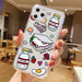 Wholesale cartoon sticker mobile phone case for iphone12promax transparent protective case JDC-PC-KEX010 Phone Cases 科讯 Wholesale Jewelry JoyasDeChina Joyas De China