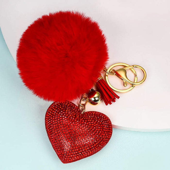 Wholesale cashmere solid color key chain MOQ ≥ 10 JDC-KC-YZ001 Keychains 永泽 18 minimum 10 pieces for wholesale Wholesale Jewelry JoyasDeChina Joyas De China