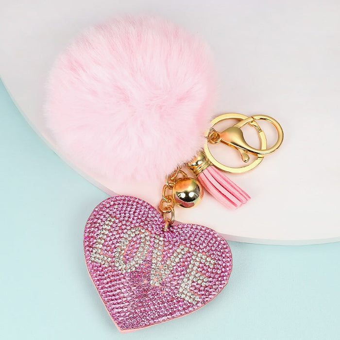 Wholesale cashmere solid color key chain MOQ ≥ 10 JDC-KC-YZ001 Keychains 永泽 21 minimum 10 pieces for wholesale Wholesale Jewelry JoyasDeChina Joyas De China