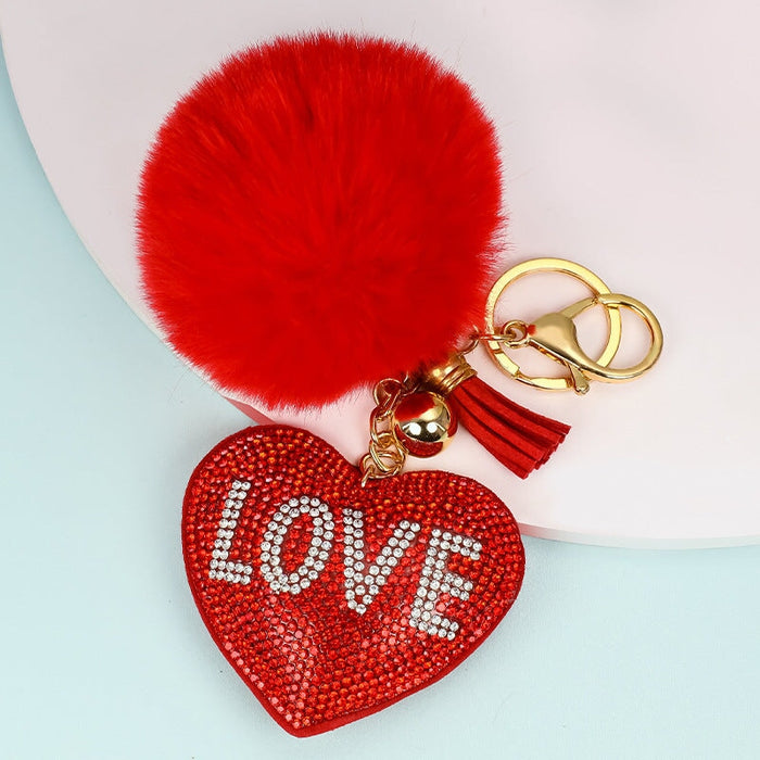Wholesale cashmere solid color key chain MOQ ≥ 10 JDC-KC-YZ001 Keychains 永泽 22 minimum 10 pieces for wholesale Wholesale Jewelry JoyasDeChina Joyas De China