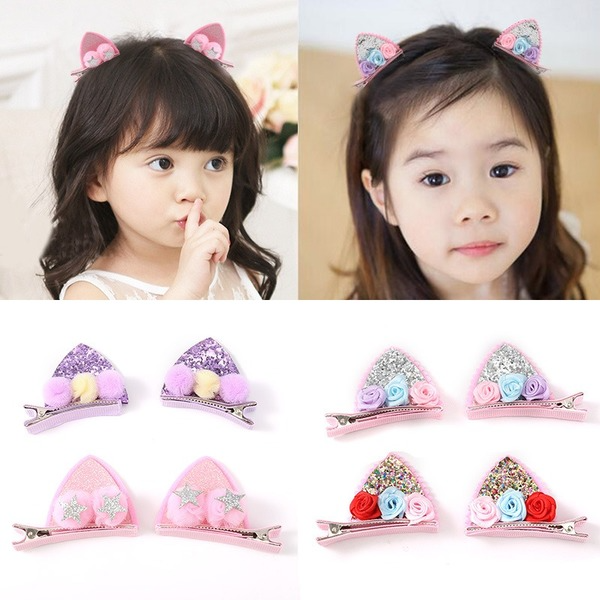 Bulk Jewelry Wholesale cat ears star hair clips JDC-HC-K025 Wholesale factory from China YIWU China