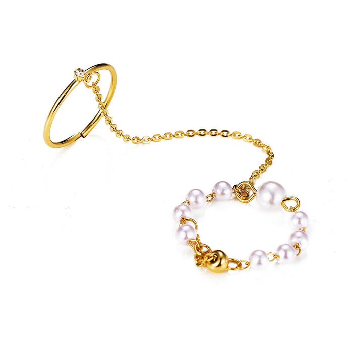 Wholesale Chain Combination Punk Butterfly Alloy Knuckle Ring JDC-RS-F101 Rings 韩之尚 Wholesale Jewelry JoyasDeChina Joyas De China