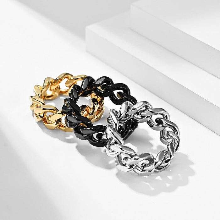 Wholesale chain stainless steel gold ring JDC-RS-QianF011 Rings 千风 Wholesale Jewelry JoyasDeChina Joyas De China