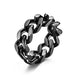 Wholesale chain stainless steel gold ring JDC-RS-QianF011 Rings 千风 Black 5 Wholesale Jewelry JoyasDeChina Joyas De China