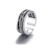Wholesale chain two finger siamese cross key lock open alloy ring JDC-RS-F080 Rings 韩之尚 55214 alloy Wholesale Jewelry JoyasDeChina Joyas De China