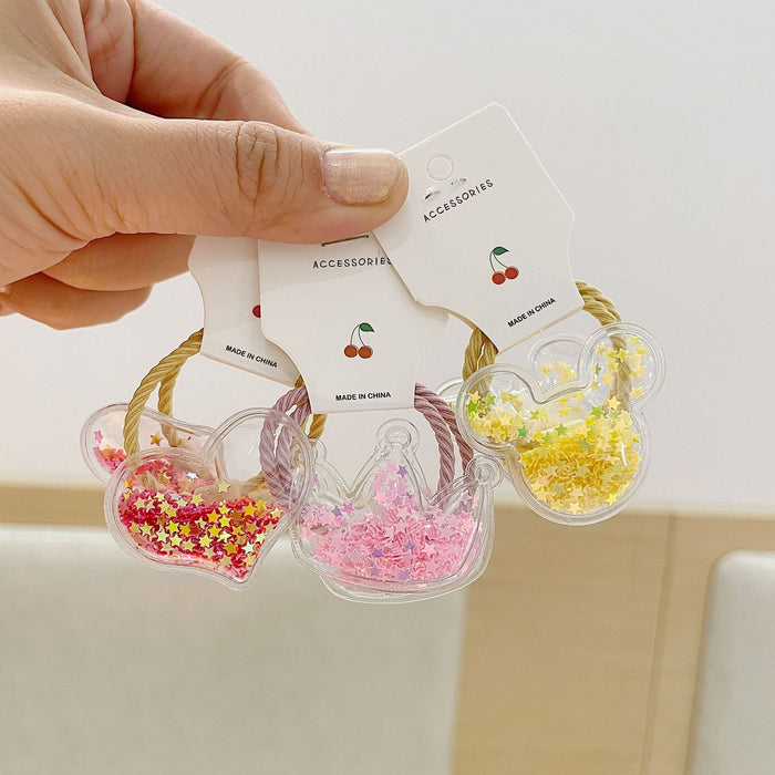 Wholesale children color transparent flow sofa ring leather band(F) JDC-HS-YiT001 Hair Scrunchies 亦桐 Wholesale Jewelry JoyasDeChina Joyas De China