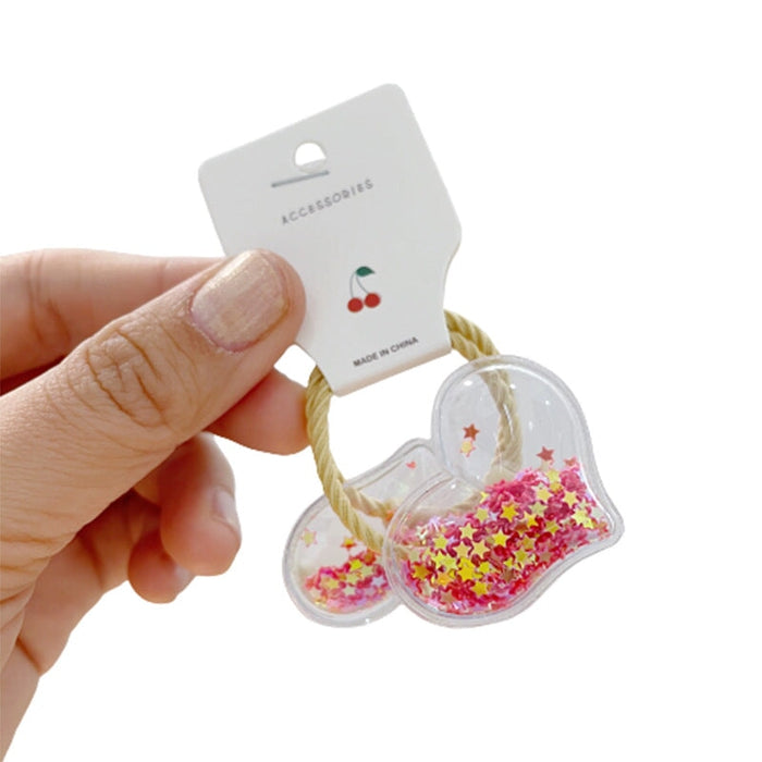 Wholesale children color transparent flow sofa ring leather band(F) JDC-HS-YiT001 Hair Scrunchies 亦桐 Wholesale Jewelry JoyasDeChina Joyas De China